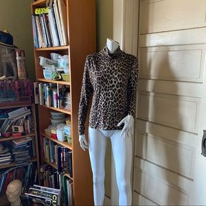 H&M leopard turtleneck